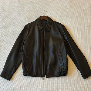 Brooks Brothers - Black Genuine Leather Jacket *Like New*